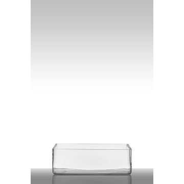 Bougeoir en verre MIRJA, cubique/rectangulaire, transparent, 30x20x10cm
