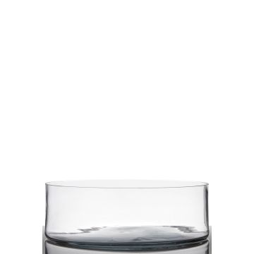 Bougeoir en verre ALEXIA, cylindre/rond, transparent, 11cm, Ø39cm