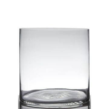 Pot de fleurs en verre SANSA EARTH, cylindre/rond, transparent, 25cm, Ø25cm
