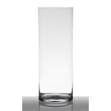 Vase à poser au sol en verre SANYA EARTH, cylindre/rond, transparent, 40cm, Ø15cm