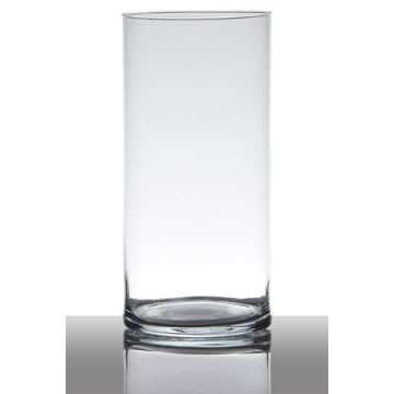 Vase à poser au sol en verre SANYA EARTH, cylindre/rond, transparent, 30cm, Ø12cm