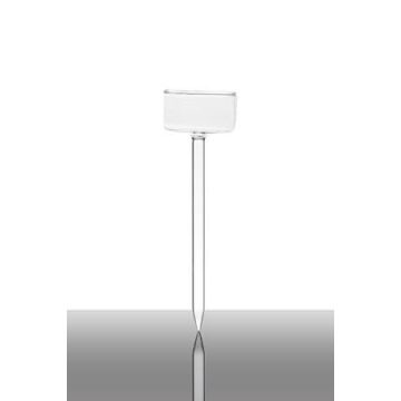 Porte-bougie MILLINA sur piquet, cylindre/rond, transparent, 8cm, Ø3,5cm