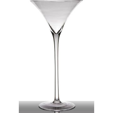 Verre à cocktail / verre à martini SACHA EARTH sur pied, conique/rond, transparent, 30cm, Ø19,5cm