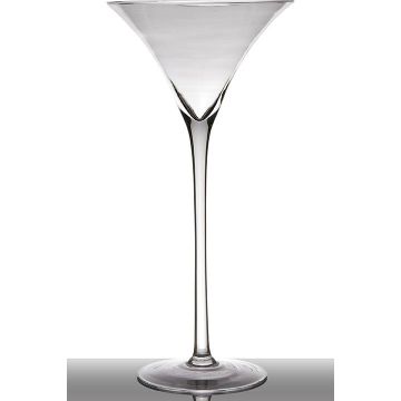 Verre à cocktail / verre à Martini SACHA EARTH sur pied, conique/rond, transparent, 90cm, Ø35cm