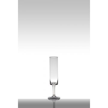 Vase à poser au sol en verre ODELIA sur pied, cylindre/rond, transparent, 31cm, Ø9,5cm
