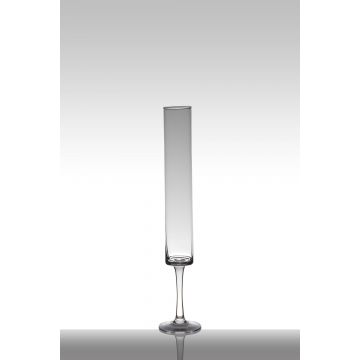 Vase à poser au sol en verre ODELIA sur pied, cylindre/rond, transparent, 49cm, Ø9,5cm
