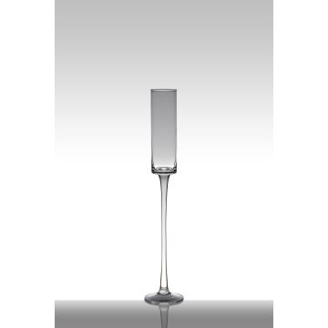 Vase à poser au sol en verre ODELIA sur pied, cylindre/rond, transparent, 51cm, Ø9,5cm