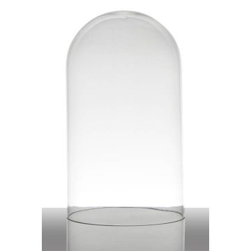 Cloche de verre ADELINA, cylindre/ronde, transparent, 28cm, Ø16,5cm