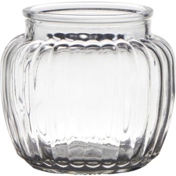 Verre à bougie NOLAN, boule/rond, transparent, 10,5cm, Ø11,5cm