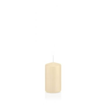 Bougie votive / bougie cylindrique MAEVA, crème, 8cm, Ø4cm, 12h - Made in Germany