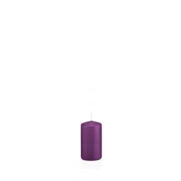 Bougie votive / bougie cylindrique MAEVA, violet, 10cm, Ø5cm, 23h - Made in Germany
