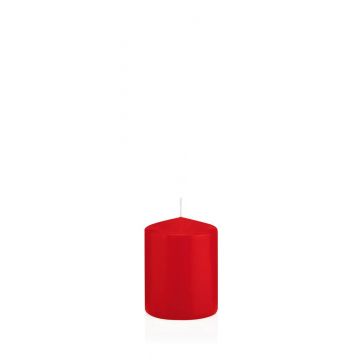Bougie votive / bougie cylindrique MAEVA, rouge, 8cm, Ø6cm, 29h - Made in Germany