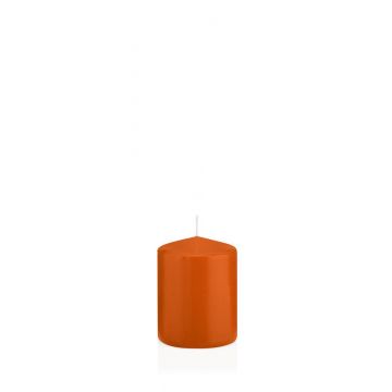 Bougie votive / bougie cylindrique MAEVA, orange, 8cm, Ø6cm, 29h - Made in Germany