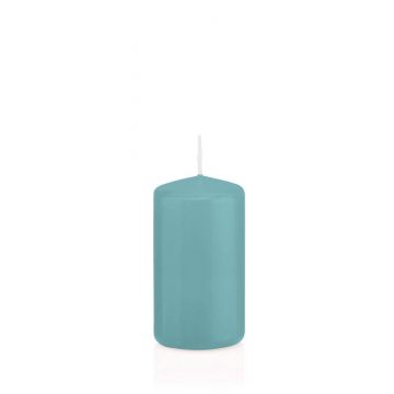 Bougie votive / bougie cylindrique MAEVA, turquoise, 12cm, Ø6cm, 40h - Made in Germany