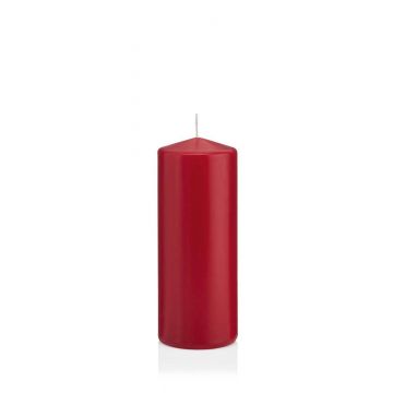 Bougie votive / bougie cylindrique MAEVA, rouge foncé, 15cm, Ø6cm, 54h - Made in Germany