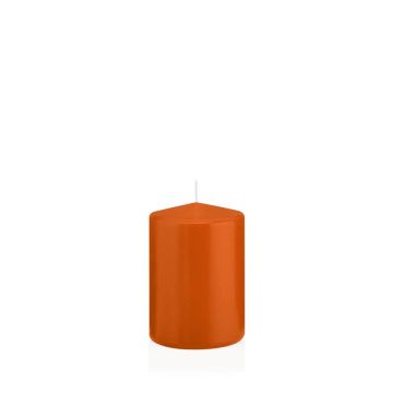 Bougie votive / bougie cylindrique MAEVA, orange, 10cm, Ø7cm, 42h - Made in Germany