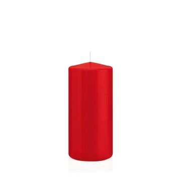 Bougie votive / bougie cylindrique MAEVA, rouge, 15cm, Ø7cm, 63h - Made in Germany