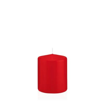 Bougie votive / bougie cylindrique MAEVA, rouge, 10cm, Ø8cm, 37h - Made in Germany