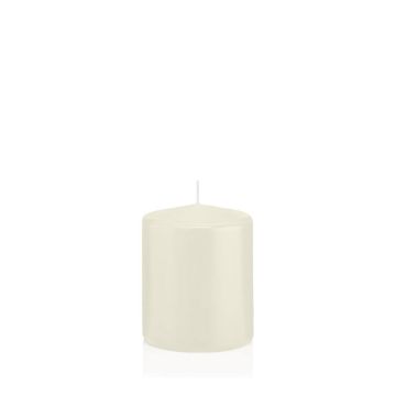 Bougie votive / bougie cylindrique MAEVA, ivoire, 10cm, Ø8cm, 37h - Made in Germany