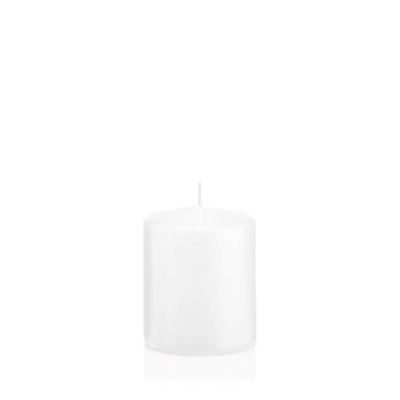 Bougie votive / bougie cylindrique MAEVA, blanc, 10cm, Ø8cm, 37h - Made in Germany