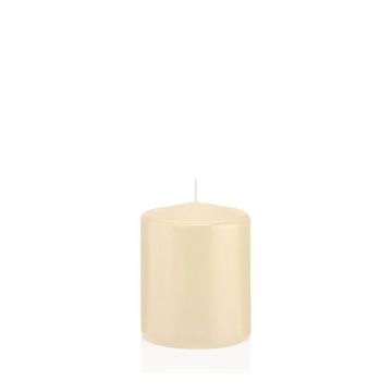 Bougie votive / bougie cylindrique MAEVA, crème, 10cm, Ø8cm, 37h - Made in Germany
