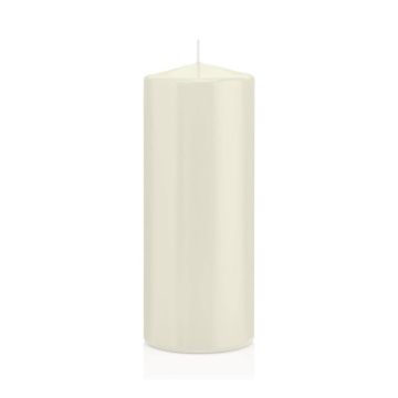 Bougie votive / bougie cylindrique MAEVA, ivoire, 20cm, Ø8cm, 119h - Made in Germany