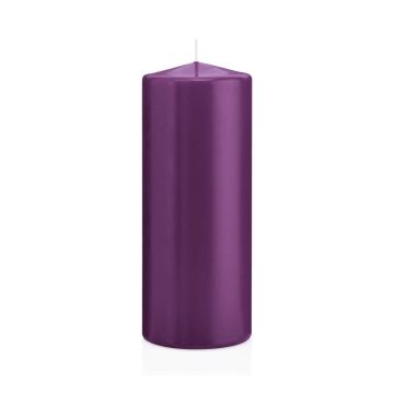 Bougie votive / bougie cylindrique MAEVA, violet, 20cm, Ø8cm, 119h - Made in Germany
