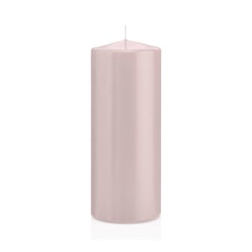 Bougie votive / bougie cylindrique MAEVA, rose clair, 20cm, Ø8cm, 119h - Made in Germany