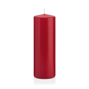 Bougie votive / bougie cylindrique MAEVA, rouge foncé, 20cm, Ø7cm, 103h - Made in Germany