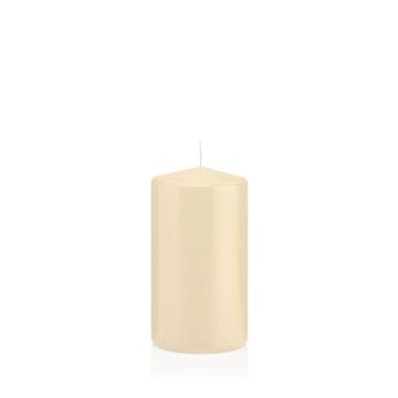 Bougie votive / bougie cylindrique MAEVA, crème, 13cm, Ø7cm, 52h - Made in Germany