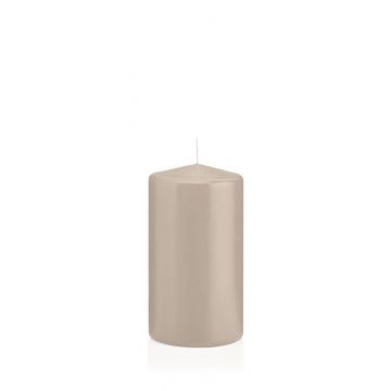 Bougie votive / bougie cylindrique MAEVA, beige, 13cm, Ø7cm, 52h - Made in Germany
