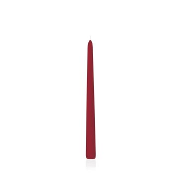 Bougie de table / bougie de ménage PALINA, rouge foncé, 30cm, Ø2,5cm, 13h - Made in Germany