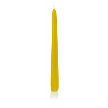 Bougie de table / bougie de ménage PALINA, jaune, 25cm, Ø2,5cm, 8h - Made in Germany