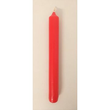 Bougie chandelle / bougie de table CHARLOTTE, rouge, 18,5cm, Ø2,1cm, 6,5h - Made in Germany