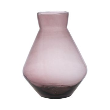 Vase à fleurs RAMUNDA en verre recyclé, violet-transparent, 30cm, Ø25cm