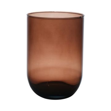 Vase de table en verre MARISA, brun-transparent, 20cm, Ø14cm
