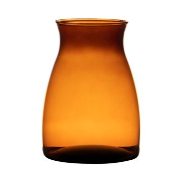 Vase à fleurs en verre MAISIE, orange-brun-transparent, 20cm, Ø14cm
