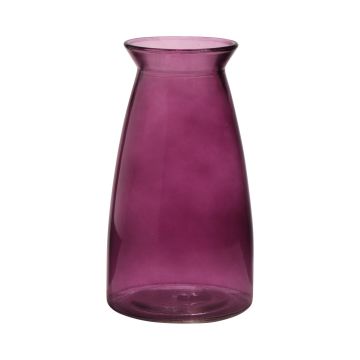 Vase à fleurs TIBBY en verre, baie-transparent, 23,5cm, Ø12,5cm