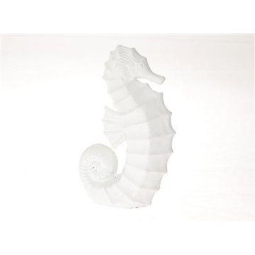 Figurine marine décorative Hippocampe PRUSSO, blanc, 19x8x28cm