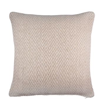 Coussin décoratif KENZA, motif zigzag, beige, 45x45cm
