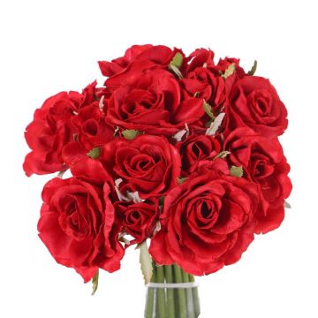 Bouquet de roses artificielles ROSILA, rouge, 25cm, Ø20cm