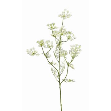 Branche artificielle d'aneth WINCENT, fleurie, blanc-vert, 80cm