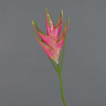 Héliconia artificielle TOMKE, rose-vert, 80cm, Ø30cm