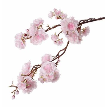 Branche décorative de Cerisier japonais RUKIA, en fleurs, rose clair, 90cm