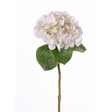 Hortensia en plastique CHIDORI, blanc-violet, 60cm, Ø20cm