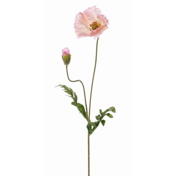 Coquelicot artificiel LIENTJE, rose, 65cm, Ø12cm