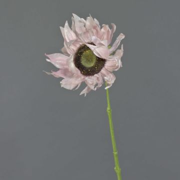 Tournesol artificiel JANIKA, rose, 60cm, Ø12cm