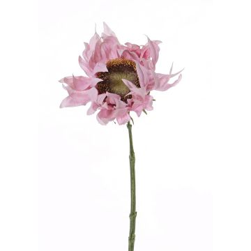 Tournesol artificiel JANIKA, rose, 60cm, Ø12cm