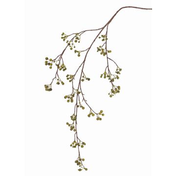 Branche décorative de symphorine GESA avec baies, vert, 120cm