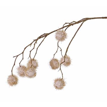 Branche d'érable décorative MARIUS avec fruits, crème, 80cm